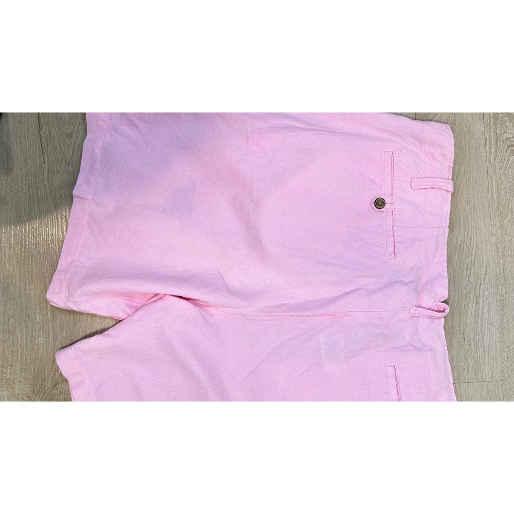 Polo Ralph Lauren 8-Inch Straight Fit Linen-Cotton Carmel Pink Shorts